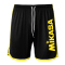 MIKASA Crystal Beachvolleyball Shorts Herren schwarz/gelb XXL