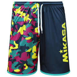 MIKASA Beachvolleyball Shorts Camouflage Herren navy/gelb...