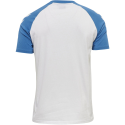 hummel hmlLEGACY Blocked T-Shirt Herren white/deep water XXS
