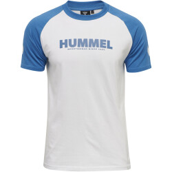 hummel hmlLEGACY Blocked T-Shirt Herren white/deep water XXS