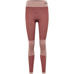 hummel hmlCLEA Seamless Mid-Waist Leggings Damen withered rose/rose tan melange L