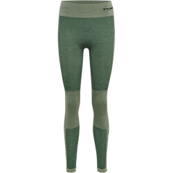 hummel hmlCLEA Seamless Mid-Waist Leggings Damen laurel wreath/lily pad melange L
