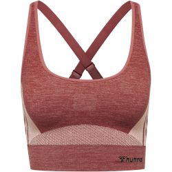 hummel hmlCLEA Seamless Sports Top withered rose/rose tan melange XS