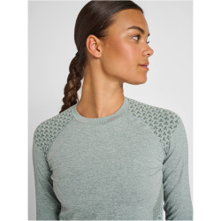 hummel hmlCI Seamless langarm Trainingsshirt Damen north atlantic melange L
