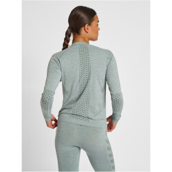 hummel hmlCI Seamless langarm Trainingsshirt Damen north atlantic melange XS