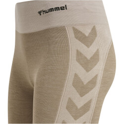 hummel hmlCLEA Seamless Mid-Waist Leggings Damen chateau gray/driftwood melange L
