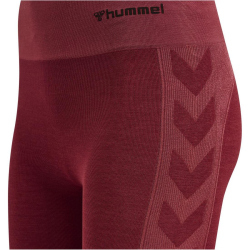 hummel hmlCLEA Seamless Mid-Waist Leggings Damen cabernet/apple butter melange L