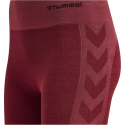 hummel hmlCLEA Seamless Mid-Waist Leggings Damen cabernet/apple butter melange XL