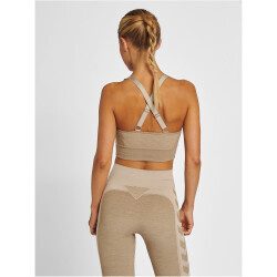 hummel hmlCLEA Seamless Sports Top chateau gray/driftwood melange L