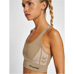 hummel hmlCLEA Seamless Sports Top chateau gray/driftwood melange L