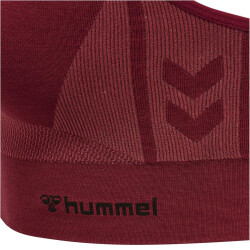 hummel hmlCLEA Seamless Sports Top cabernet/apple butter melange XS