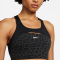 NIKE Dri-FIT Swoosh Medium-Support Non-Padded Printed Sport-BH Damen
