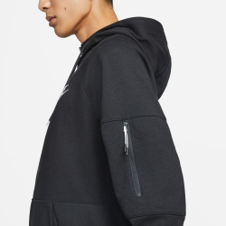 NIKE Sportswear Fleece Kapuzenjacke Herren black/black/white/white S