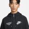 NIKE Sportswear Fleece Kapuzenjacke Herren black/black/white/white S