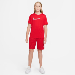 NIKE Dri-FIT kurzarm Trainings-Top Kinder university red/white S (128-137 cm)