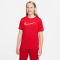 NIKE Dri-FIT kurzarm Trainings-Top Kinder university red/white S (128-137 cm)