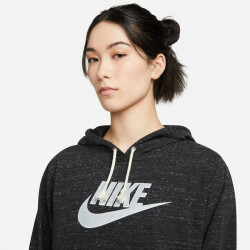 NIKE Sportswear Gym Vintage Hoodie Damen black/white L