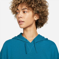 NIKE Yoga Dri-FIT Fleece Hoodie Damen marina/iron grey L
