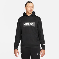 NIKE F.C. Fußball Hoodie Herren black/white/white S