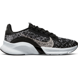 NIKE SuperRep Go 3 Flyknit "Next Nature" Trainingsschuhe Damen black/metallic silver-white 41