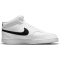 NIKE Court Vision Mid-Top Sneaker Herren white/black-white 45