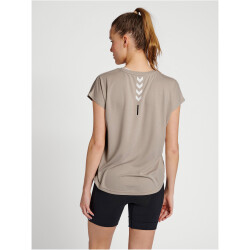 hummel hmlTE TOLA Mesh Fitnesshirt Damen chateau gray L