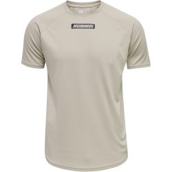 hummel hmlTE TOPAZ Mesh Fitnessshirt Herren chateau gray S