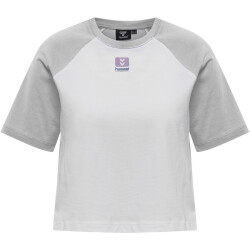 hummel hmlLGC NAYA Cropped T-Shirt Damen light grey melange S