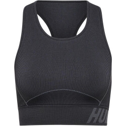 hummel hmlTE CHRISTEL Seamless Sport-Top Damen black/asphalt melange M