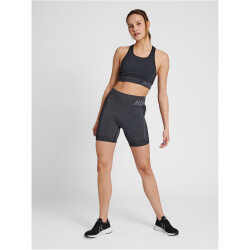 hummel hmlTE CHRISTEL Seamless Sport-Top Damen black/asphalt melange M