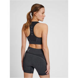 hummel hmlTE CHRISTEL Seamless Sport-Top Damen black/asphalt melange XS