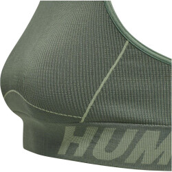 hummel hmlTE CHRISTEL Seamless Sport-Top Damen lily pad/laurel wreath melange XS