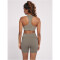 hummel hmlTE CHRISTEL Seamless Sport-Top Damen chateau gray/driftwood melange L