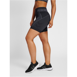 hummel hmlTE CHRISTEL Seamless Shorts Damen black/asphalt melange XS