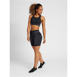 hummel hmlTE CHRISTEL Seamless Shorts Damen black/asphalt melange XS
