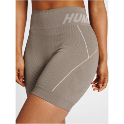 hummel hmlTE CHRISTEL Seamless Shorts Damen chateau gray/driftwood melange L