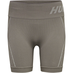 hummel hmlTE CHRISTEL Seamless Shorts Damen chateau gray/driftwood melange XS