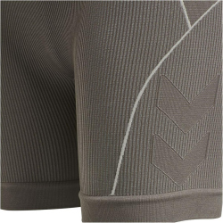 hummel hmlTE CHRISTEL Seamless Shorts Damen chateau gray/driftwood melange XS