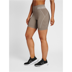hummel hmlTE CHRISTEL Seamless Shorts Damen chateau gray/driftwood melange XS