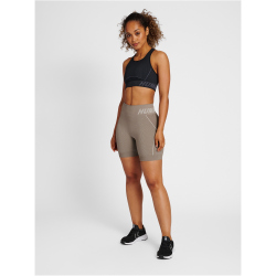 hummel hmlTE CHRISTEL Seamless Shorts Damen chateau gray/driftwood melange XS