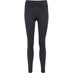 hummel hmlTE CHRISTEL Seamless Mid Waist Tights Damen black/asphalt melange L