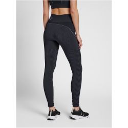 hummel hmlTE CHRISTEL Seamless Mid Waist Tights Damen black/asphalt melange L