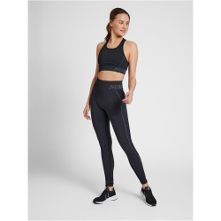 hummel hmlTE CHRISTEL Seamless Mid Waist Tights Damen black/asphalt melange L