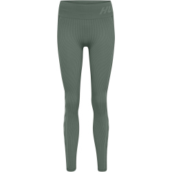 hummel hmlTE CHRISTEL Seamless Mid Waist Tights Damen lily pad/laurel wreath melange L
