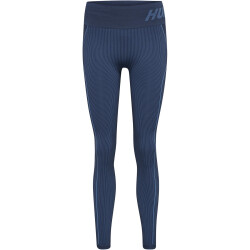 hummel hmlTE CHRISTEL Seamless Mid Waist Tights Damen marina/insignia blue melange M