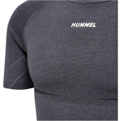 hummel hmlTE MIKE Seamless Mesh Funktionsshirt Herren black/asphalt melange L