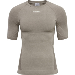 hummel hmlTE MIKE Seamless Mesh Funktionsshirt Herren chateau gray/driftwood melange L