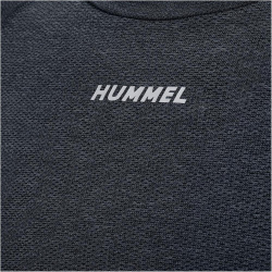 hummel hmlTE MIKE Seamless Mesh Langarmshirt Herren black/asphalt melange L
