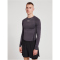 hummel hmlTE MIKE Seamless Mesh Langarmshirt Herren black/asphalt melange XL
