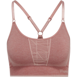 hummel hmlMT ENERGY Seamless Sport-Top Damen withered rose/rose tan melange S